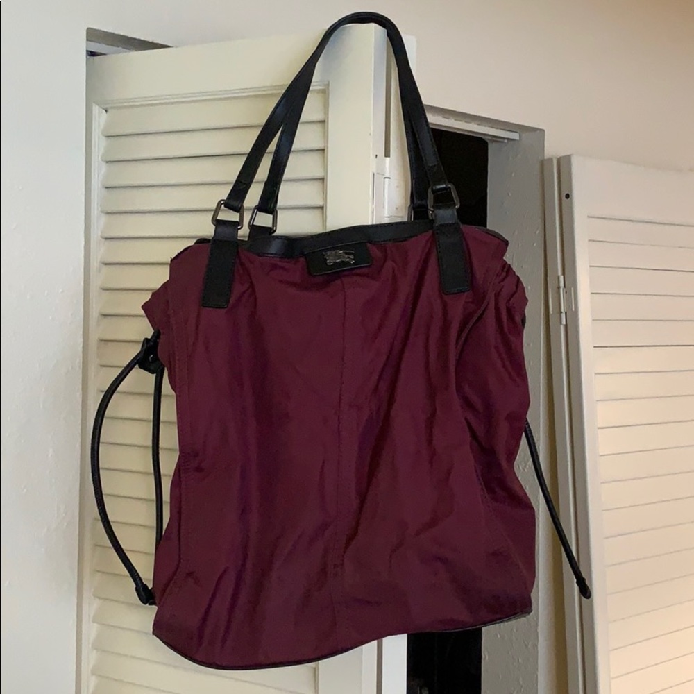 Burberry Buckleigh Nylon & Leather Tote